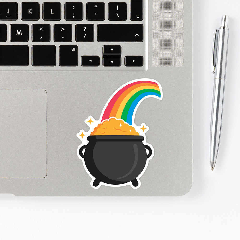 LV gold/rainbow Logo Stickers