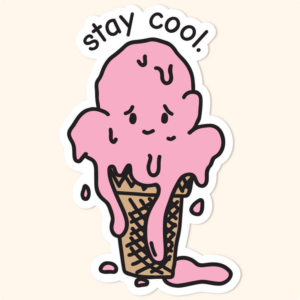 Cute Ice Cream Hydro Flask Sticker